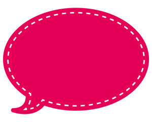 シンプルなカラーの吹き出し　丸形