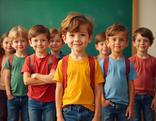 Fototapeta na wymiar Happy School Children
