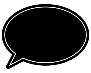 シンプルなカラーの吹き出し　丸形