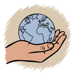 Dad’s Hand Holding the World