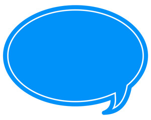 シンプルなカラーの吹き出し　丸形