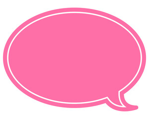 シンプルなカラーの吹き出し　丸形