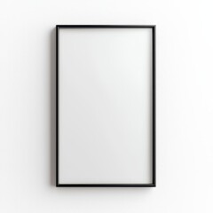 Fototapeta premium Minimalist Black Frame Empty for Art Display on Clean White Wall