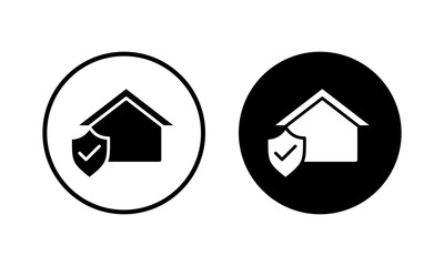 Fototapeta premium home insurance icon vector illustration. home protection sign and symbol
