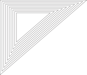 Triangle with dynamic line for banner, print, template