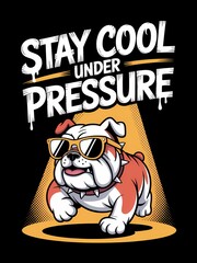 Obraz premium A Cool Bulldog Wearing Sunglasses with a Fun Catchphrase