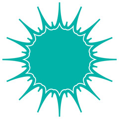 シンプルなカラーの吹き出し　ギザギザした形