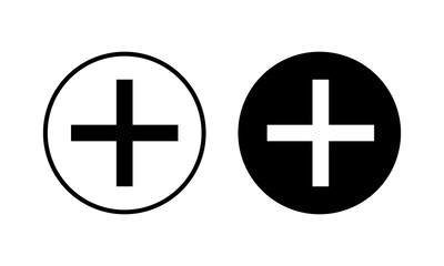 Plus Icon vector illustration. Add plus sign and symbol