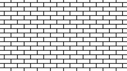 brick wall vector art simple outline design isolated white background, Brick wall texture for interior or exterior design. Panorama white brick wall texture background.