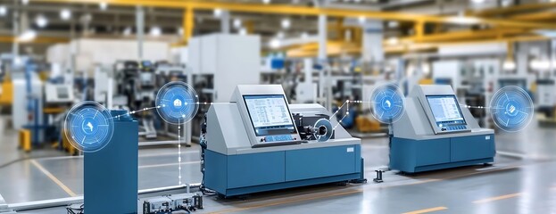 Smart factory automation, industrial machines