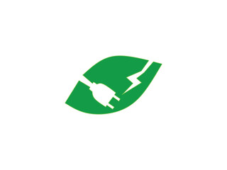Green energy illustration for icon and logo design 