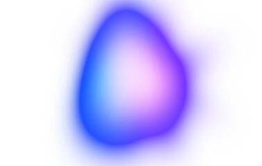 Abstract glow effect on transparent background, abstract glowing color gradients shape cutout on transparent background. Blurred aura gradients shape with glow effect.