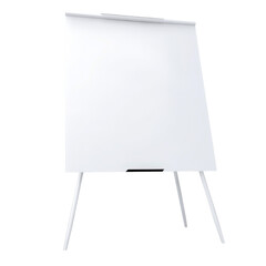 Blank White Flip Chart Easel on White Legs,