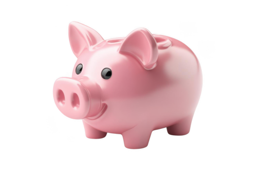 Pink Piggy bank Symbolizes Saving money for the Future and Finance