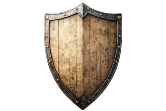 shield, wood, metal frame offers protection, old and aged wood design, background, wall