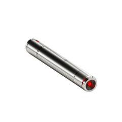 Sleek Metallic Cylinder with Red LED Indicator