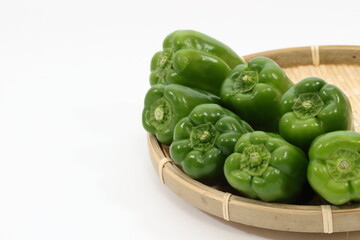 陳列したピーマン