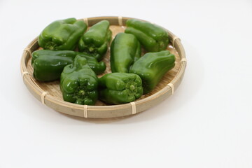 緑色のピーマン、収穫祭