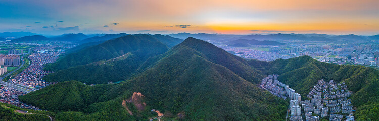 Cityscape of Fuyang District, Hangzhou City, Zhejiang Province, China