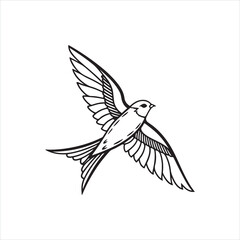 Flying Bird Silhouette Clipart