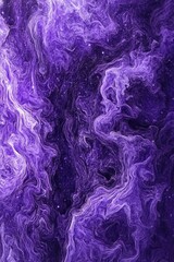 Obraz premium Abstract Purple Nebula Art, Cosmic Swirls and Stars, Fantasy Galaxy Background, Dreamy Space Illustration, Artistic Texture