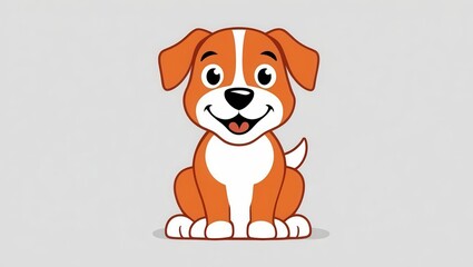 An adorable white Jack Russell terrier puppy with brown markings sits isolated in a studio portrait