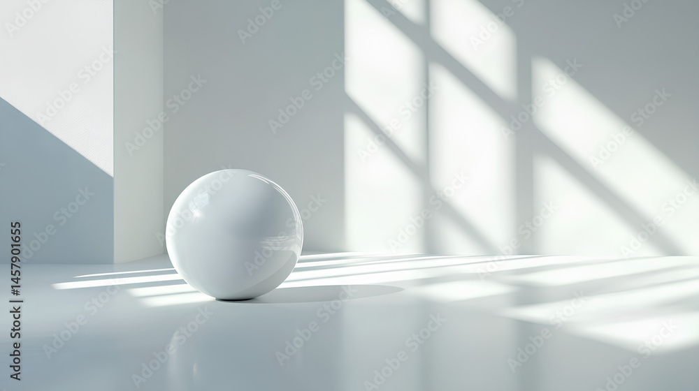 Poster abstract white studio room with light and shadow from window background for product display presenta