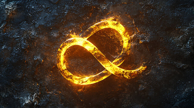 A glowing, twisted, and twisted symbol of an infinity sign