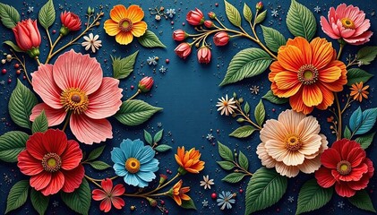 Intricate woven floral tapestry, rich texture, design, ornate