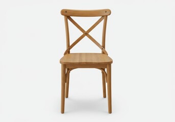 Simple Wooden Chair Natural Oak Crossback Design Dining Room Furniture Home Seat Decor Table Light