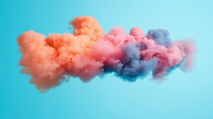 Fototapeta premium Abstract Pastel Pink and Purple Smoke Cloud on Blue Background