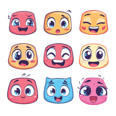 Kawaii cute faces