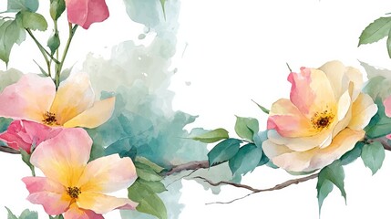 Explore a Vibrant World of Watercolor Flowers and Botanical Patterns Bringing Life to Your Designs with Soft Tones and Unique Gradient Blends