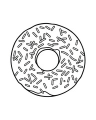 Donut outline with sprinkles