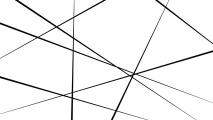 Abstract geometric pattern. Outline monochrome texture. Black chaotic lines of modern design. flat vector illustration isolated on white background
