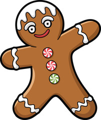 Fototapeta premium Cute Gingerbread Vector