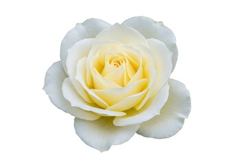 Beautiful Creamy White Rose Flower Blossom Isolated Elegant Nature Floral Soft Bloom Plant Image