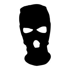 balaclava mask silhouette vector