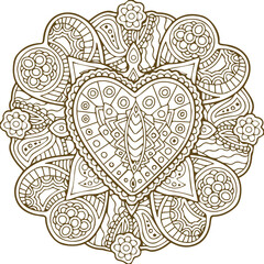 Beautiful flower art and mandala vector design