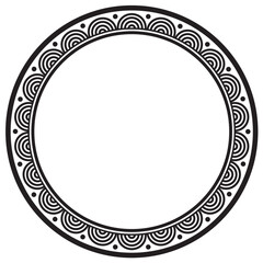 Circle design creative elegant vintage pattern round frame decoration vector traditional background design