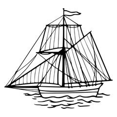 antique maritime vessel artwork