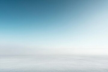Minimalist Abstract Landscape Composition of Blue Sky and White Ground Plane Studio Shot