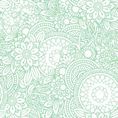 Beautiful flower art and mandala vector design