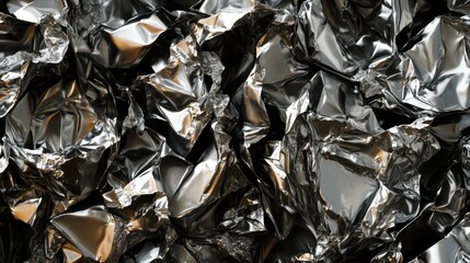 Crumpled Aluminum Foil Abstract