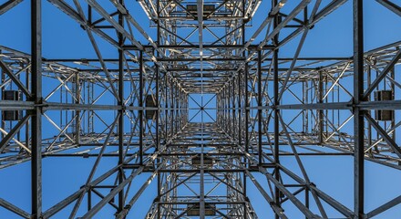 inside of a high voltage tower