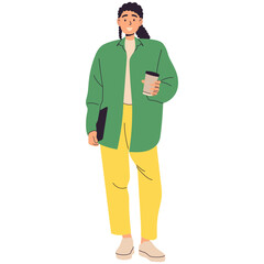 Obraz premium University Student Cartoon Character. Vector Illustration