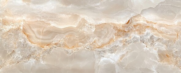 Obraz premium Beige Marble Texture with Swirls and Veins, Detailed Stone Pattern Background