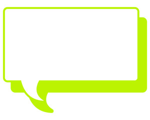 シンプルなカラー線の吹き出し　四角形