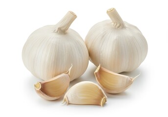 Fresh Organic Garlic Bulbs Cloves Healthy Cooking Ingredient Food Herb Spice Aroma White Taste Plant