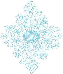 Beautiful flower art and mandala vector design